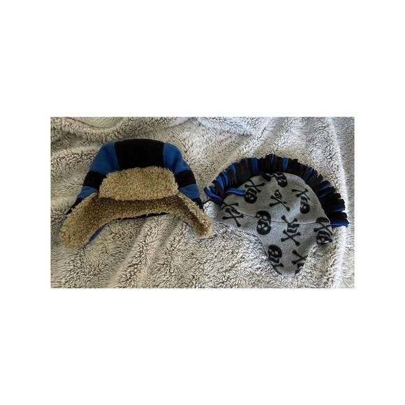 Gap Kids Youth Winter Hats Sherpa Lined Ear Flaps Fleece Mohawk Bundle of 2 - Picture 1 of 8